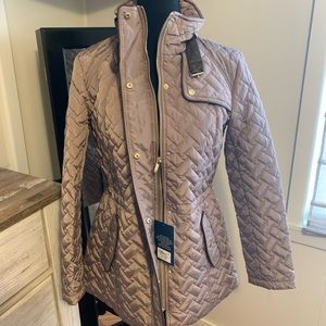 Cole Haan Funnel Collar Quilted Jacket